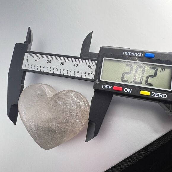 Clear Quartz Crystal Heart Carving (#3) - Picture 8 of 10